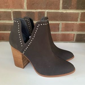 Steve Madden Womens Perla Grey Suede Block Heel Ankle Fashion Boots US 10 M